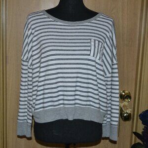Splendid Striped Relaxed Comfy Pullover Cotton Blend Top